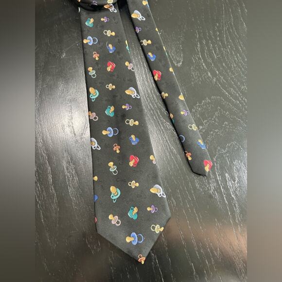 String beans tie- men’s tie- pacifier new dad , dad to be , fathers gift- binkie - Picture 2 of 11